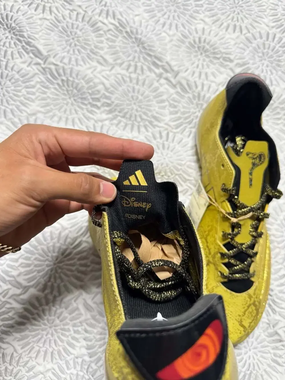 Adidas x Disney Jafar Adizero Electric Gold Football Cleats JP9953 Men's Size 14